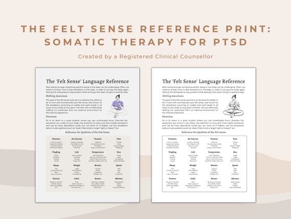 Felt Sense Exercise: Somatic Therapy for PTSD (Digital Print)