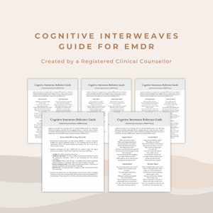 Cognitive Interweave Guide for Eye-Movement Desensitization and Reprocessing EMDR Therapists | Somatic Based Therapy PDF Printables