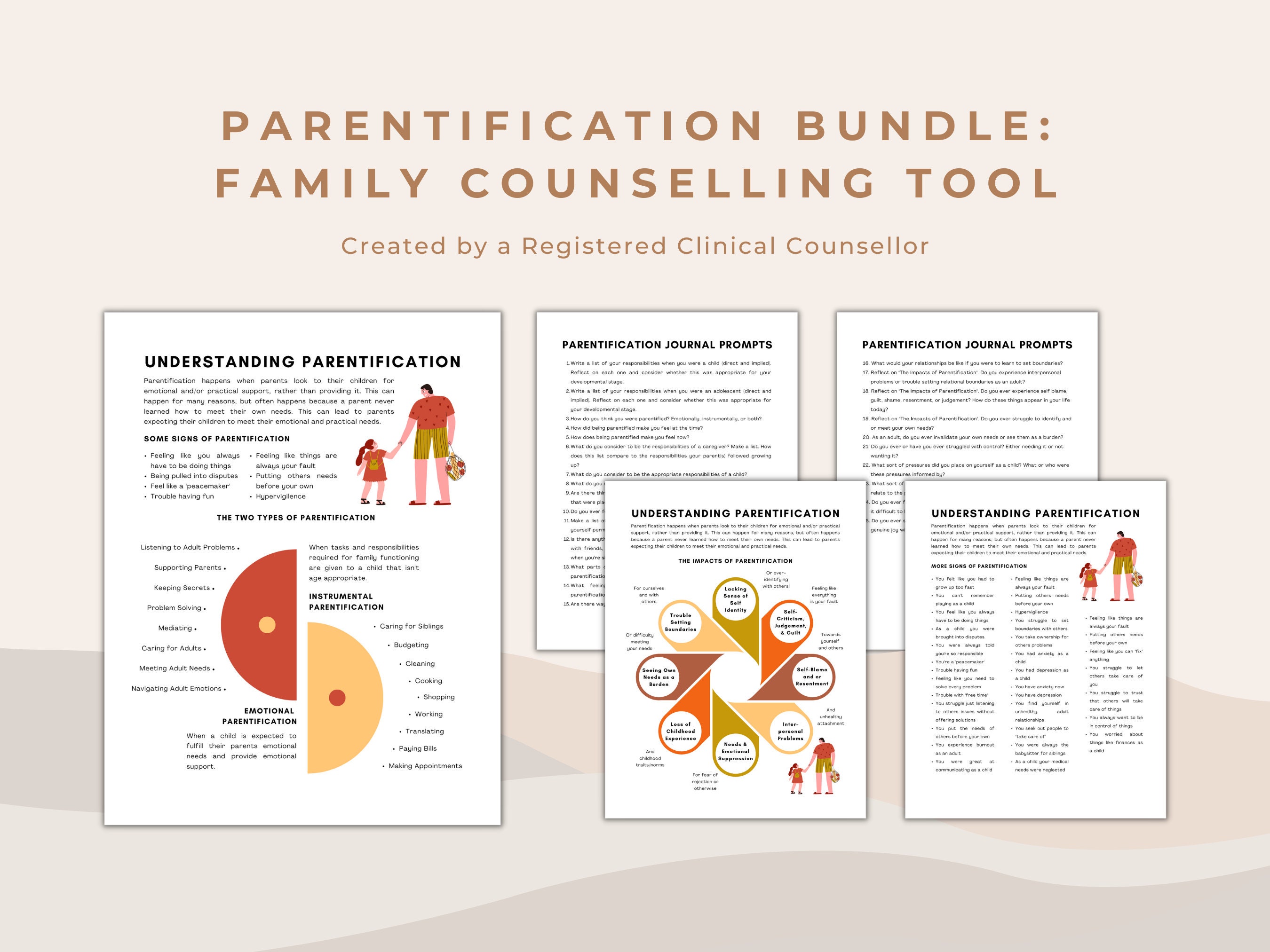 Parentification et ensemble d'éducation des enfants parentifiés pour le conseil