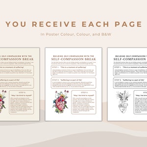 Self-compassion Resource Bundle: Mental Health Worksheets (PDF) - Etsy