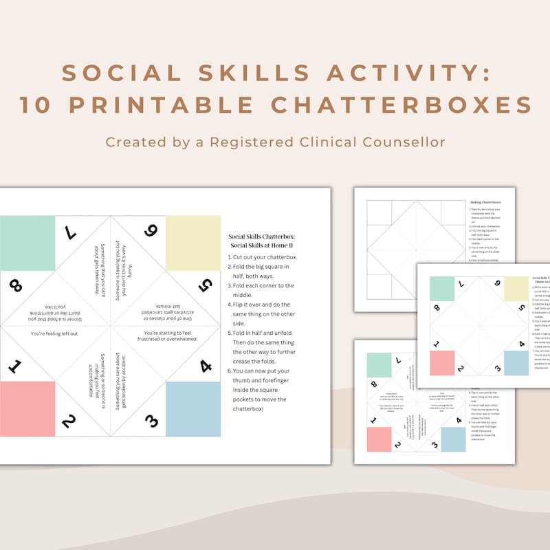 Chatterbox Template.pdf Printable Chatterbox - Etsy Australia