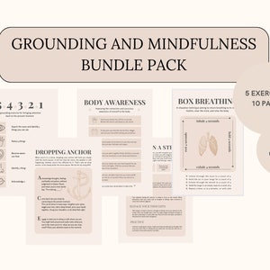 Grounding, Mindfulness and Breathing Visual Aids and Posters image 2