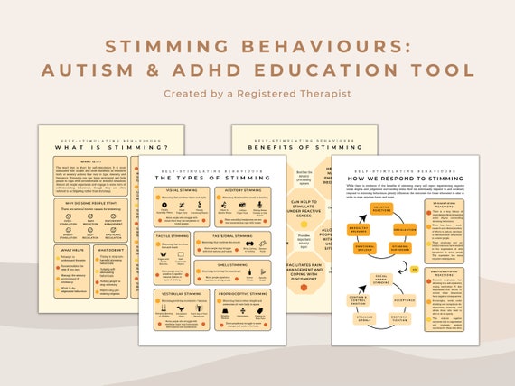 Stimming Behavior Worksheet Bundle: Autism & ADHD Education (PDF)