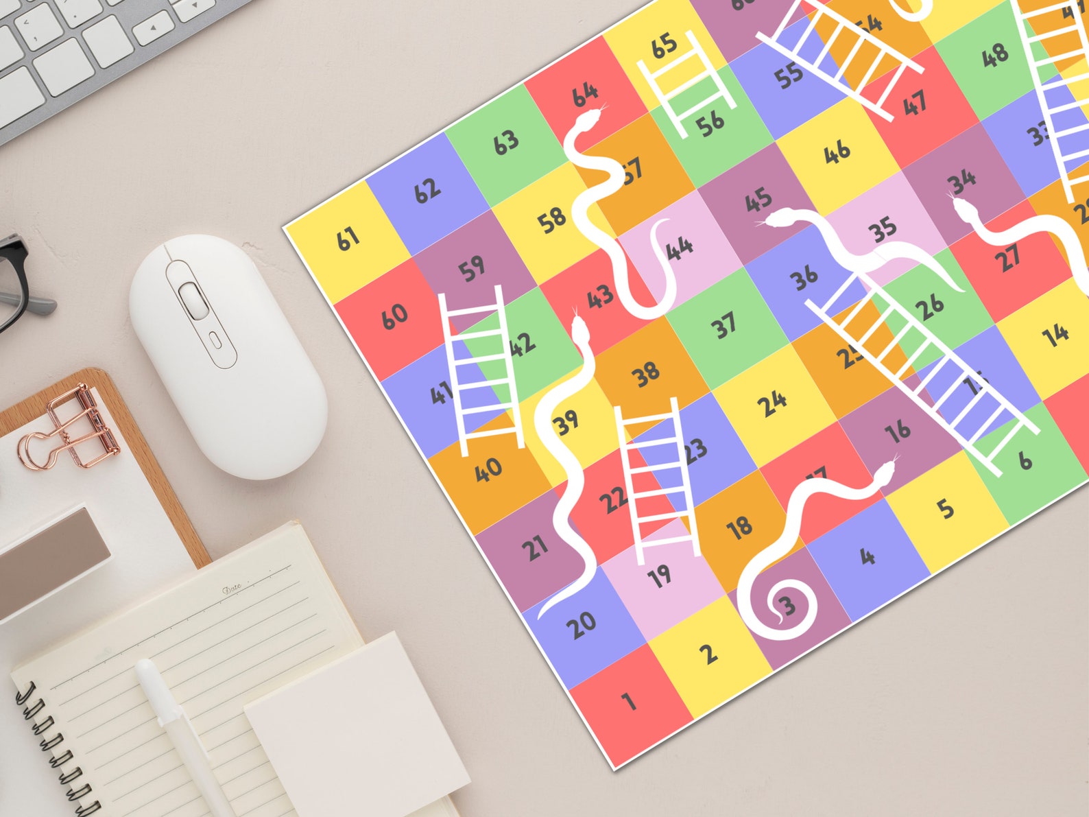 Snakes and Ladders Board Game for Mental Health and Wellbeing With