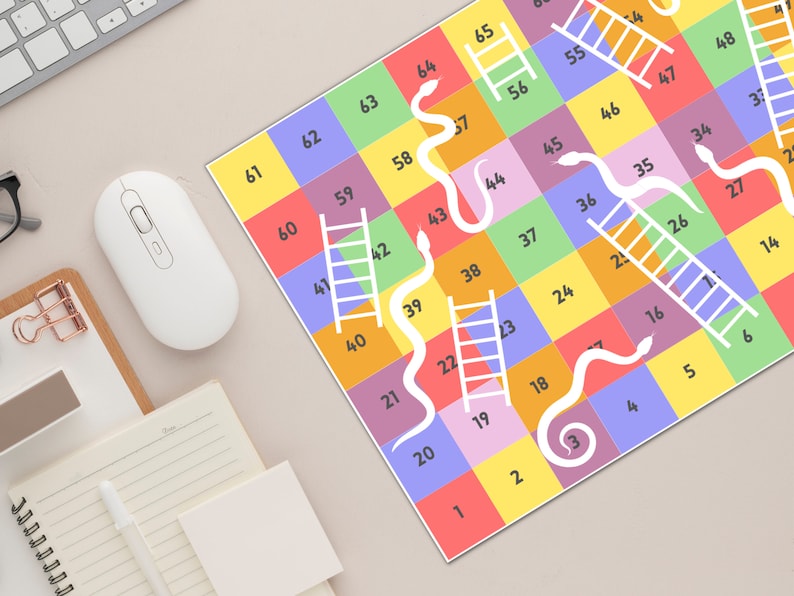 Snakes and Ladders Board Game for Mental Health and Wellbeing Etsy