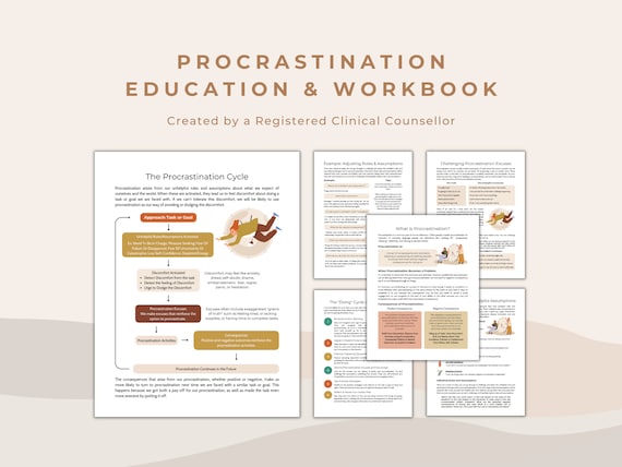 Procrastination Workbook: Psychoeducation & Habit Tracking (PDF Download)