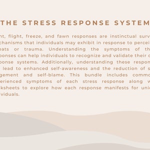 Fight Flight Freeze Fawn Response Worksheets: Trauma Therapy (PDF ...