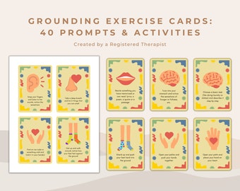 Grounding Exercise Cards: Mindfulness & Anxiety Relief (PDF)