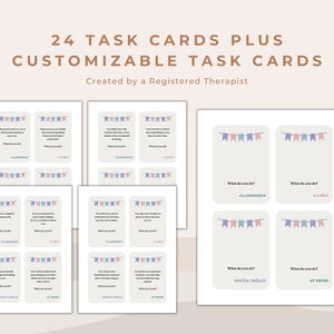 Executive Function ADHD Worksheets & Task Cards for Mental Health ...
