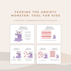 Feeding the Anxiety Monster: Resource for Managing Childhood Anxiety for Kids with Anxiety | Children&#39;s Therapist, School Psychologist