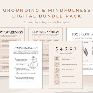 Grounding, Mindfulness and Breathing Visual Aids and Posters image 1