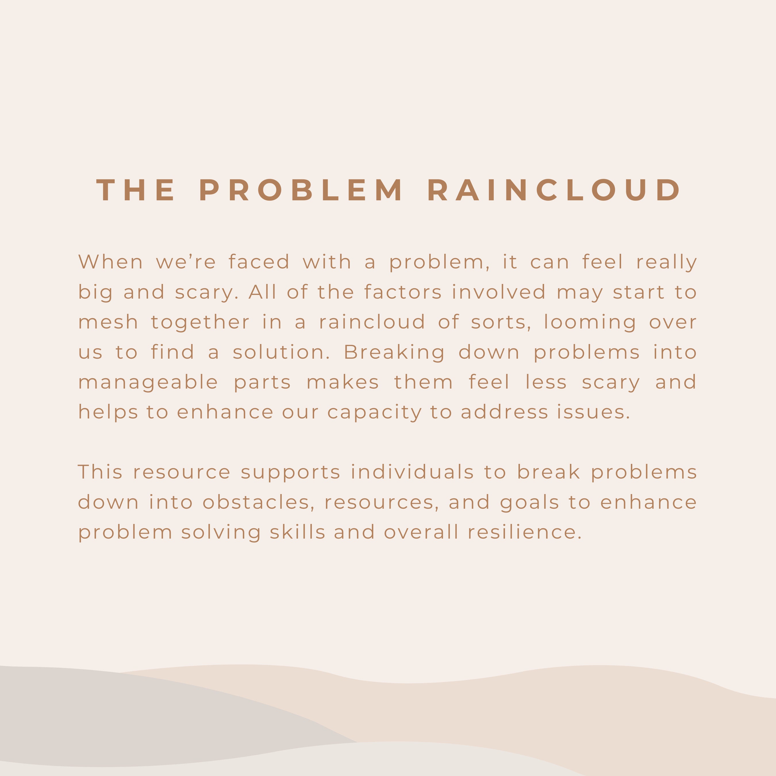 Problem Solving Raincloud Worksheet: Executive Functioning Tool (PDF ...