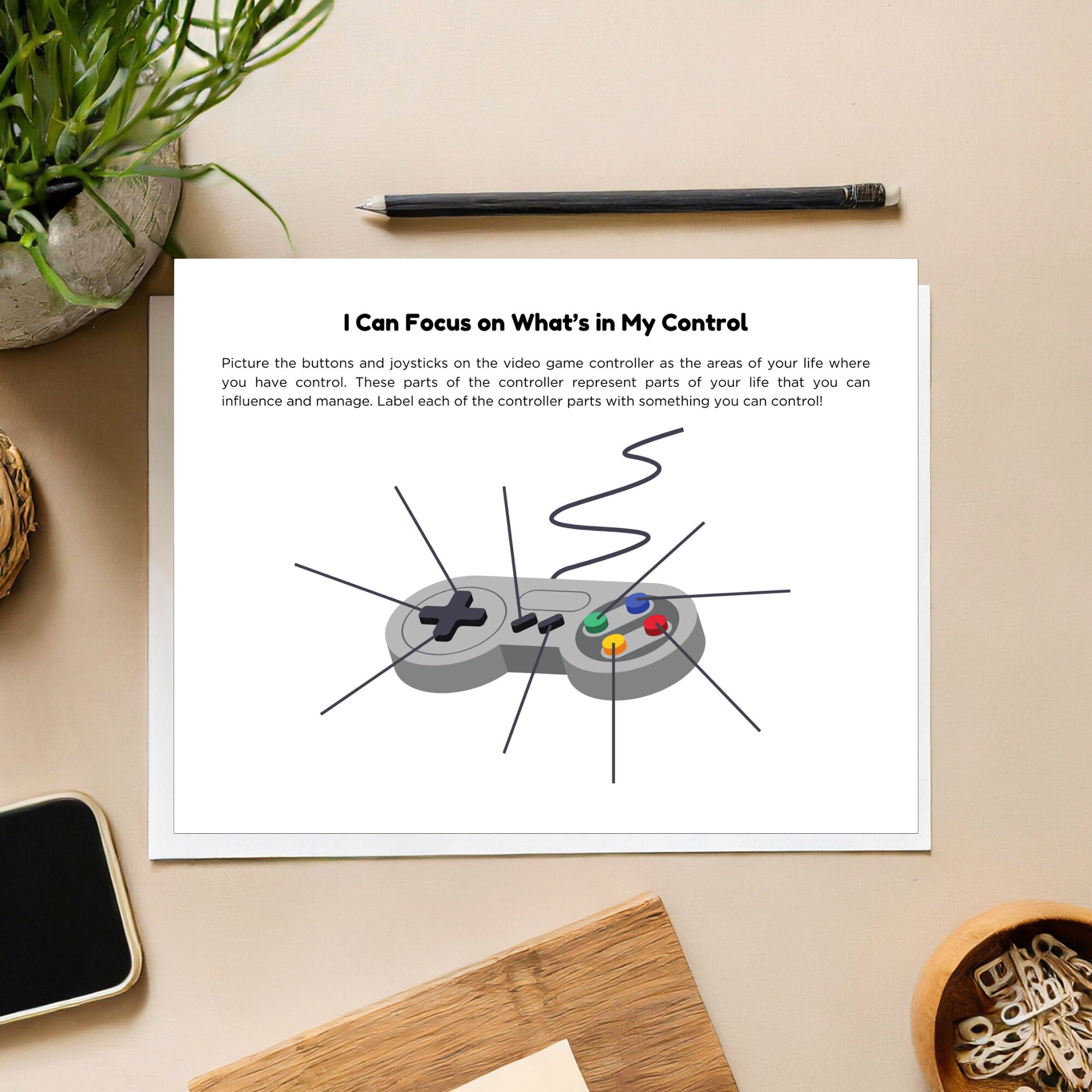 Game Controller Worksheets.pdf Circle of Control Worksheets: Video Game Lesson (PDF) - Etsy