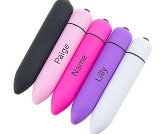 Gepersonaliseerde Bullet Vibrator. Massage. 10 Snelheid. Seksspeeltje. Geschenk. Vrijgezellenfeest. Personalisatie optioneel. 100% discrete verpakking