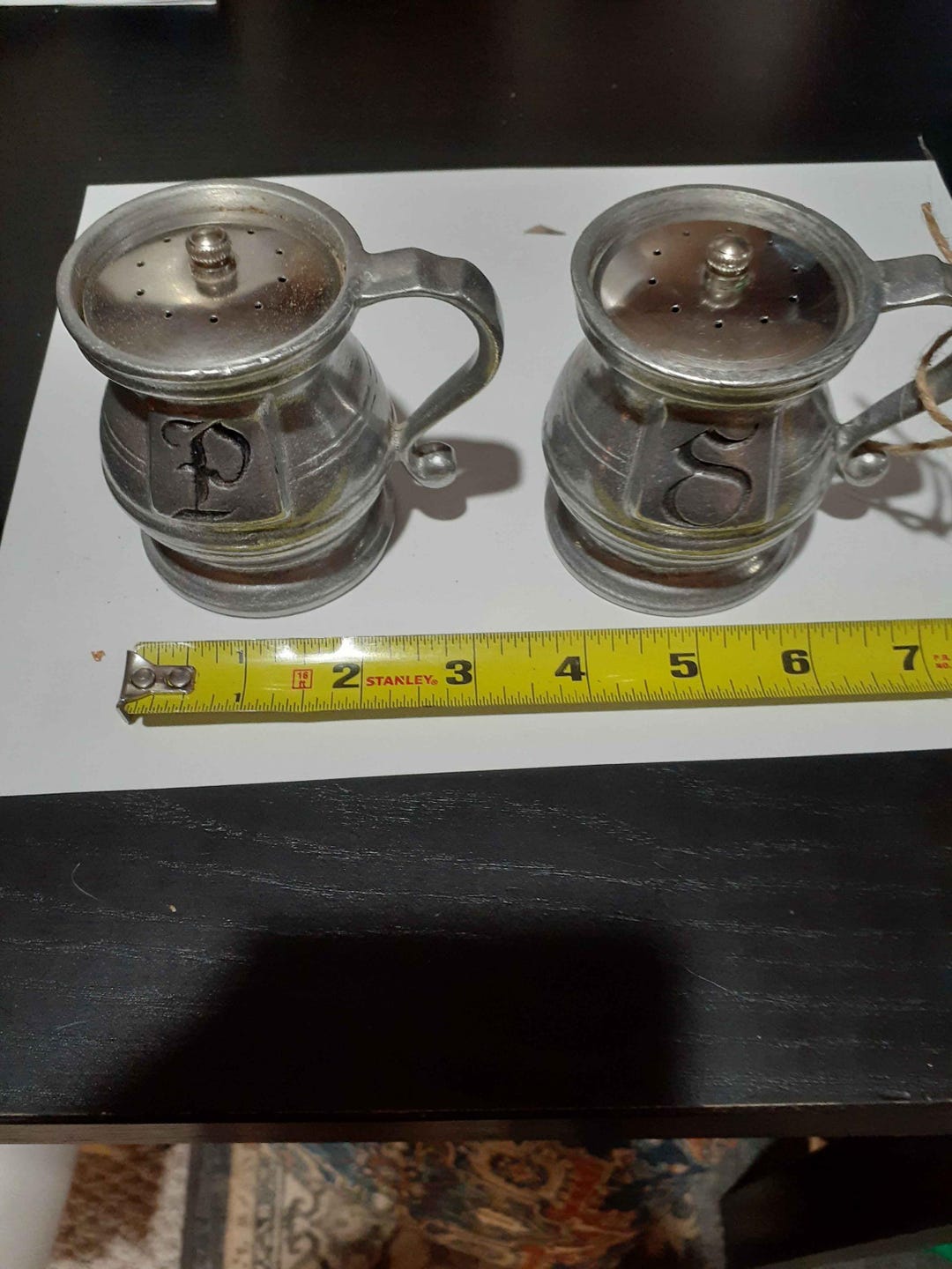 Vintage Antique Wilton Armetale RWP Pewter Salt and Pepper Shakers Home ...