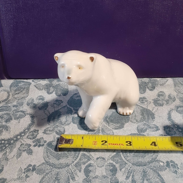 Porcelain Polar Bear Figurine