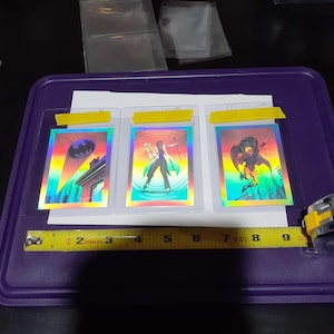 Vintage Bat Signal, Joker, and Robin Holographic Comic Card Inserts