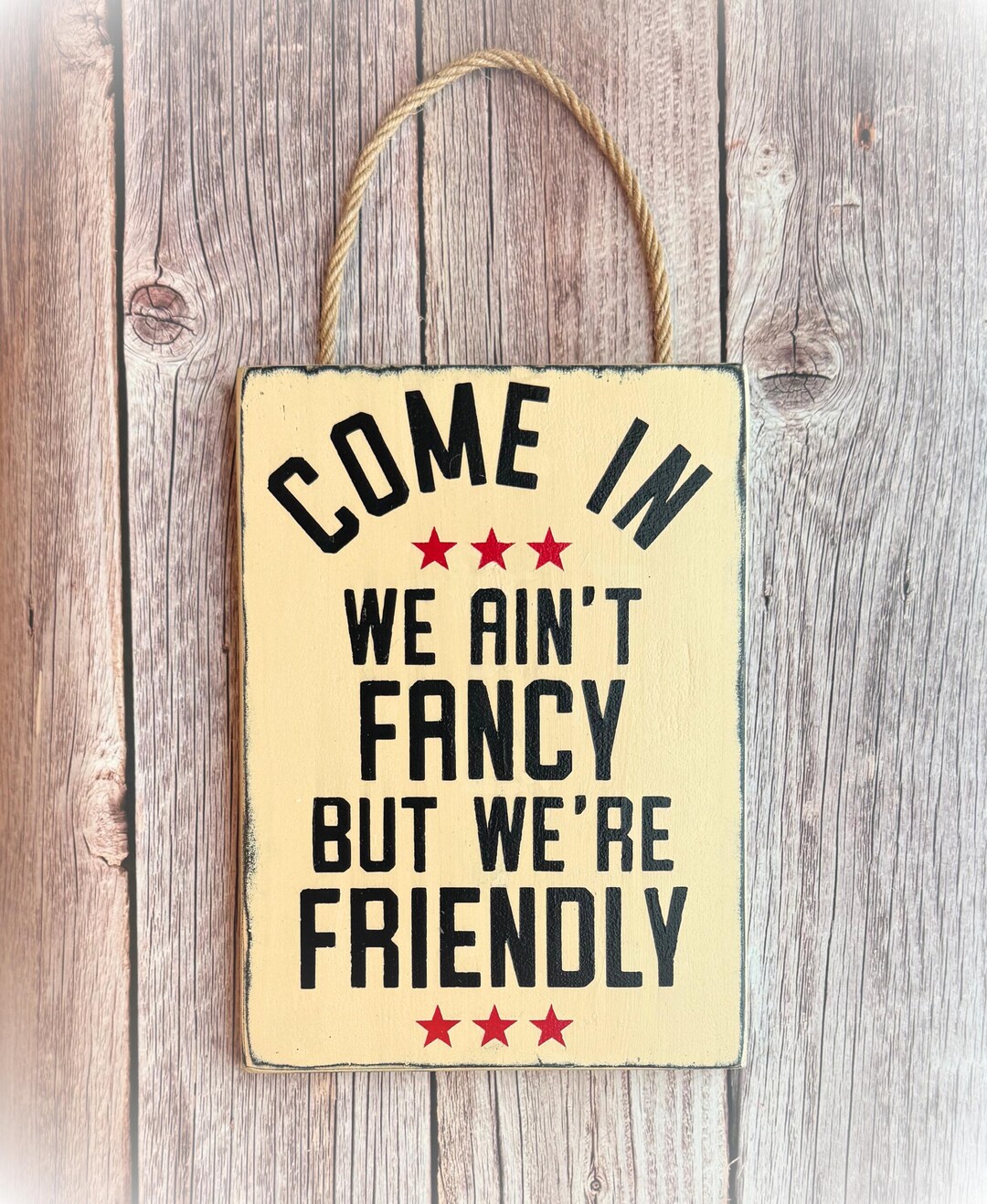 Getting Fancy Sign Rustic Wooden Welcome Sign – Funny Home Decor, Customizable Colors - Etsy