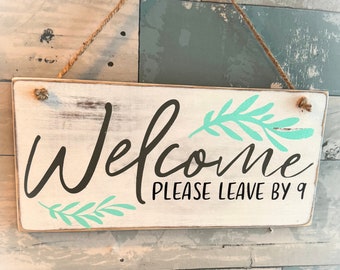 Funny Welcome Sign - Custom Front Door Decor - Wood Welcome Sign - Do Not Disturb - Wooden Front Door Sign - No Soliciting Plaque - Wood Art