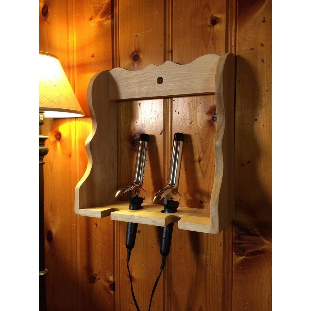 Hair Dryer Curling Iron Holder Wall Mount - Etsy display picture 1