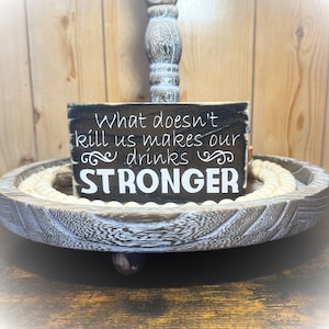 In stock bar sign - Ready To Ship Home Decor - Gifts Under 20 - Rustic Wooden Home Bar Sign - Funny She Shed Sign - Handmade Man Cave Sign