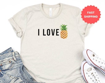 I Love Pineapple Shirt, Tropical Fruit Tee