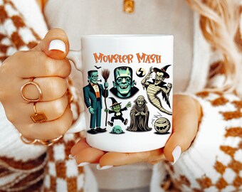 Monster Mash Halloween Mug, Spooky Frankenstein Ceramic Mug