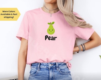 Pear Graphic Tee, Fruit Shirt, Foodie Gift