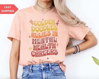 Golden Doodle Mental Health Counselor Tee - Dog Lover Gift