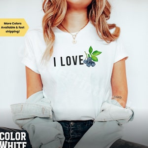 Blueberry Love Tshirt, Fruit Shirt, Fruit Lover Tee, Farmes Market Shirt, Food Shirt, Fruit Tshirt, Blueberry Shirts, Blueberry Gifts, Tees