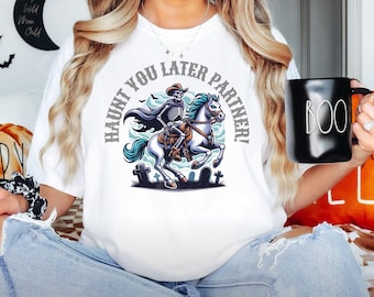 Cowboy Skeleton Halloween T-Shirt: Spooky Western Tee