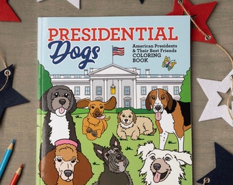 Presidential Dogs Coloring Book for Kids