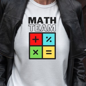 数学チームTシャツ、数学教師シャツ、数学教師ギフト、数学愛好家ギフト