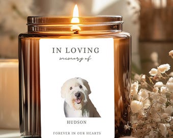 Pet Memorial Personalized Candle | Soy Wax | Customizable Candle | Pet Loss Gift