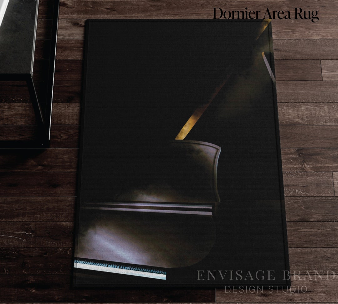 Abstract Baby Grand Piano Area Rug, Decorative Rug, Living Room Rug