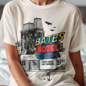 T-shirt Noir Bates Motel – Homme – Tailles S à 3XL – Neuf Avec étiquettes