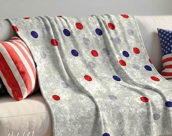 Bunt Rot Couch Couch werfen, amerikanische schicke dekorative Decke, rot weiß blau Wohnkultur, 4. Juli Decke, stilvolle Wohngeschenke
