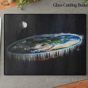 Planche à découper en verre plat Earth, décoration d'espace, cadeaux pour la cuisine, planche à découper drôle, cadeaux scientifiques amusants, cadeaux bâillon, cadeaux pour la maison