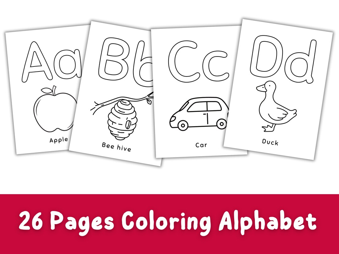 26 Printable Alphabet Coloring Pages, Educational Activities for Kids ...
