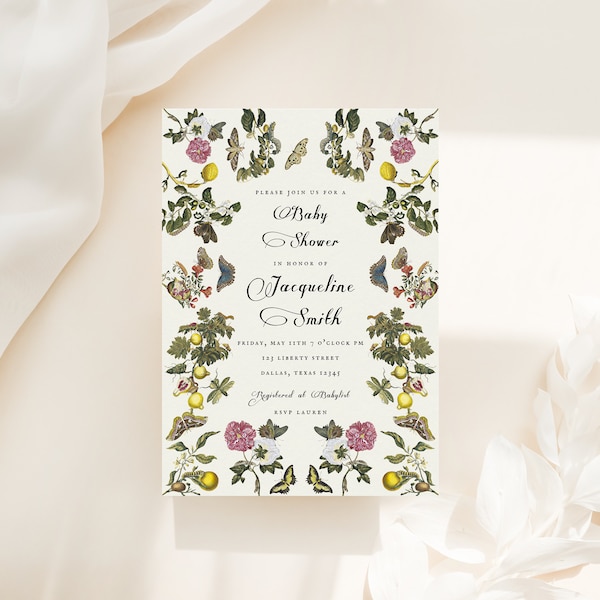 Secret Garden Baby Shower Invitation - Etsy
