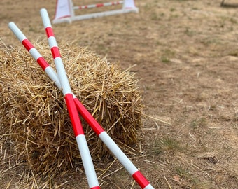 Barra de salto Hobby Horse, paquete de 2, barra de obstáculos, barra de trote para saltos infantiles, accesorios para montar a caballo, juego de caballos, Hoopys