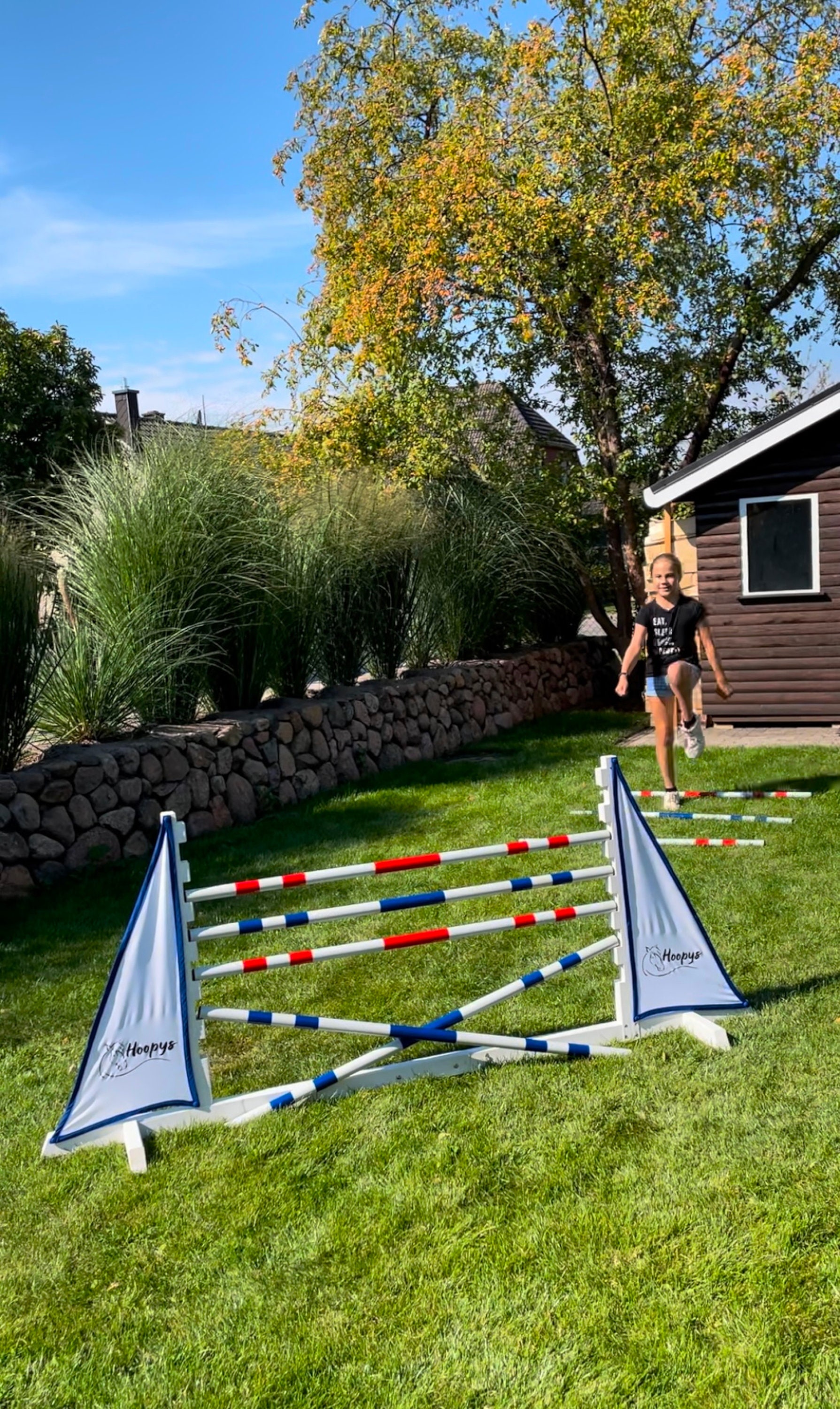 4 X Hobby Horse Jumping Poles, 4 Pieces of Trotting Poles, Obstacle