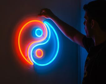 Yin & Yang LED Neon Sign | Customize With Two-Colors