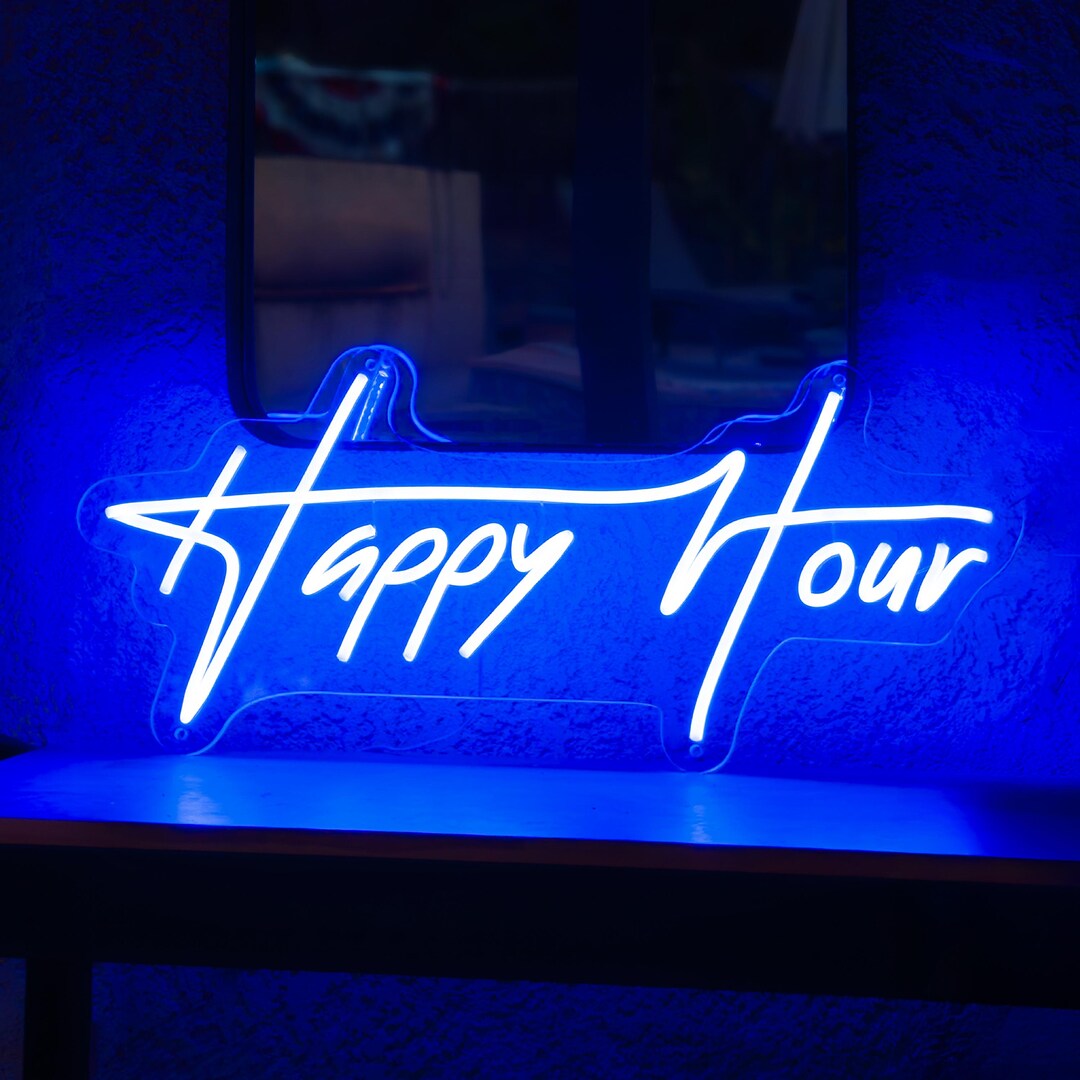 Happy Hour Led Signs Happy Hour LED Neon Sign - Etsy