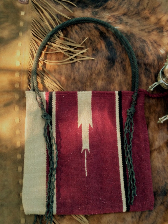 Saddle Blanket Tote Bag With Lariat Rope Handles Etsy
