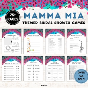 Mamma Mia Bridal Shower Games: ABBA Themed Party (Instant Download)