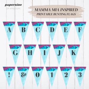 Mamma Mia Party Bunting: ABBA Theme Banner (Instant Download)