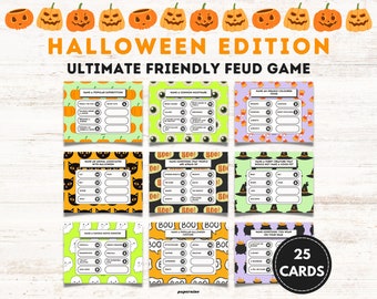 Halloween Family Feud Game: Printable Party Game (Instant Download)