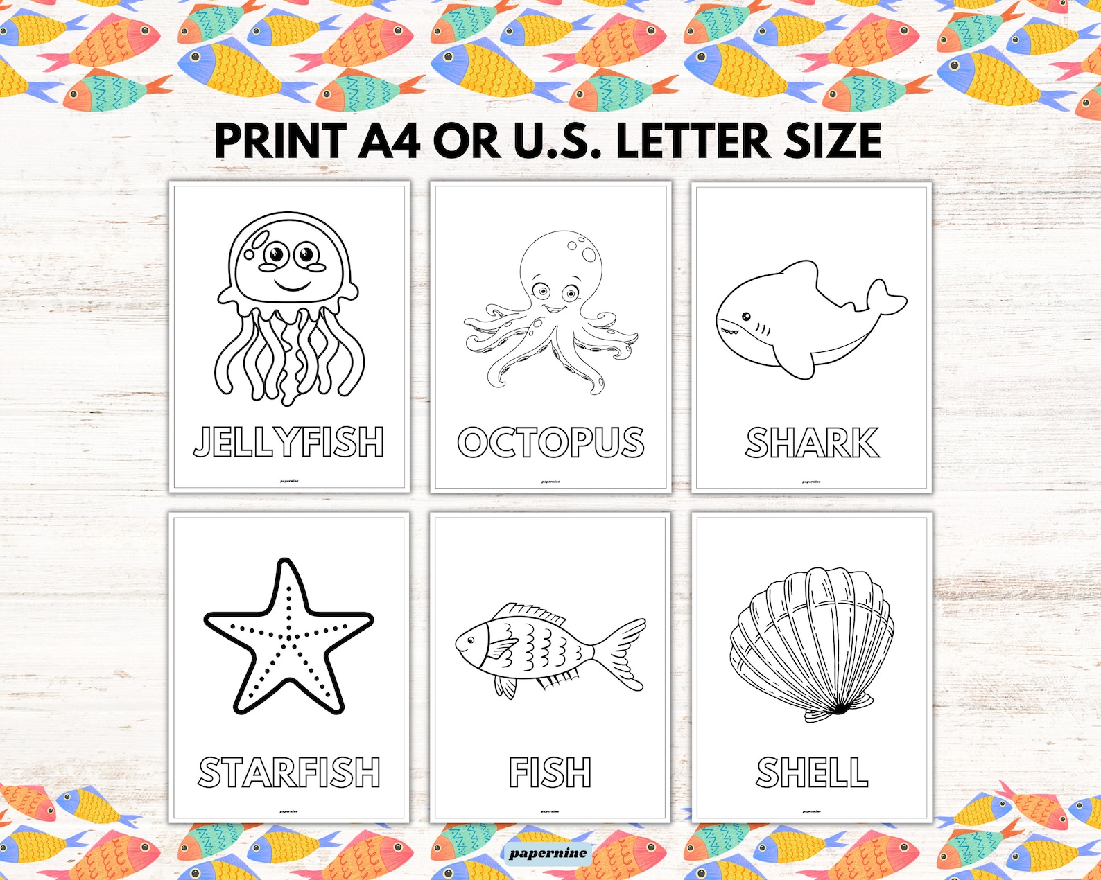 20 Children's Under the Sea Printable Colouring Pages, Doodle Kids ...