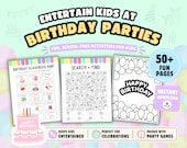 Birthday Printable Activity Book for Kids: Party Games, Puzzles & Coloring Pages (Instant Download)